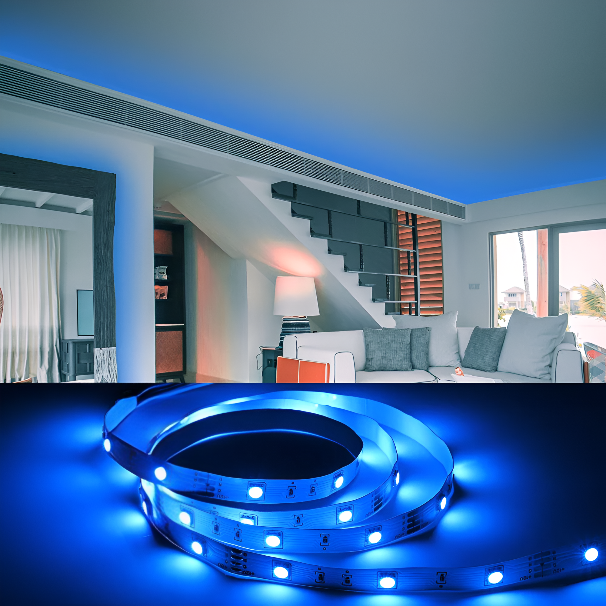 RGB Remote Control LED Strip Light- 16 Colors Changing, Waterproof-16 feet