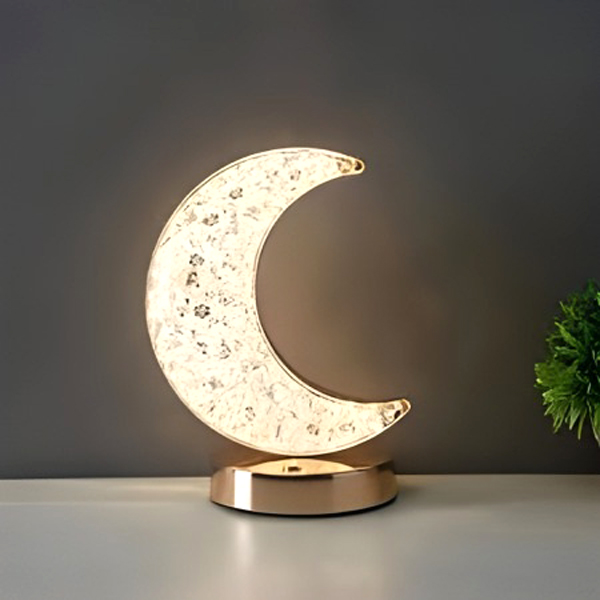 ATIVAN DÉCOR Half Moon Shape Table Lamp