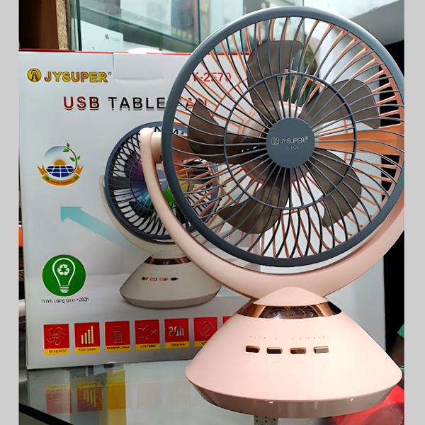 Joy Super JY-2570 Professional 6 Battery Rechargeable Portable Table Fan