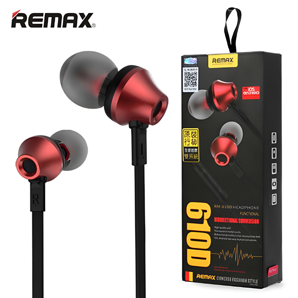 Remax RM 610D Super Bass Quality In-Ear Headphone ( Intelligent Recognition )
